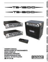 Fender TB-1200-TB-600 - Owners Manual